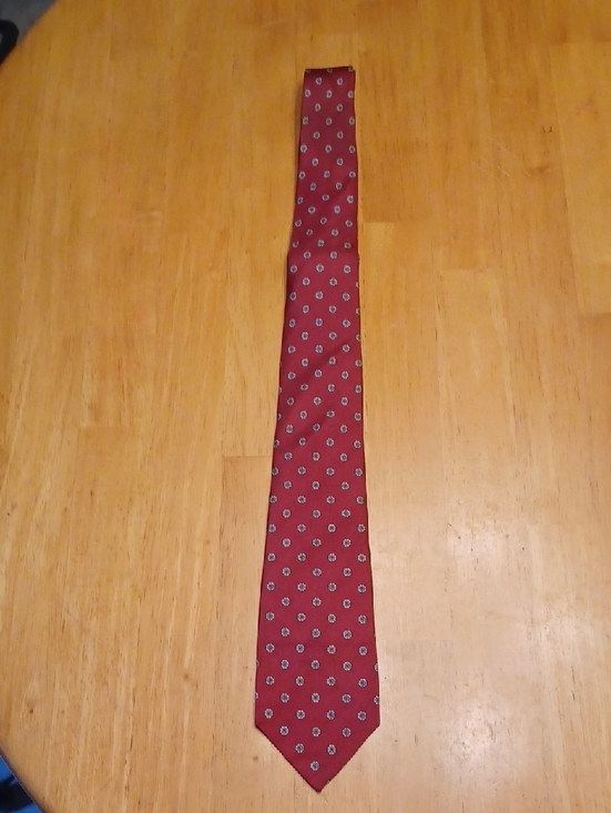 Dior Other - Christian Dior 100% Silk Red Patterned Silk Tie Needs Cleaning And Slight Repair